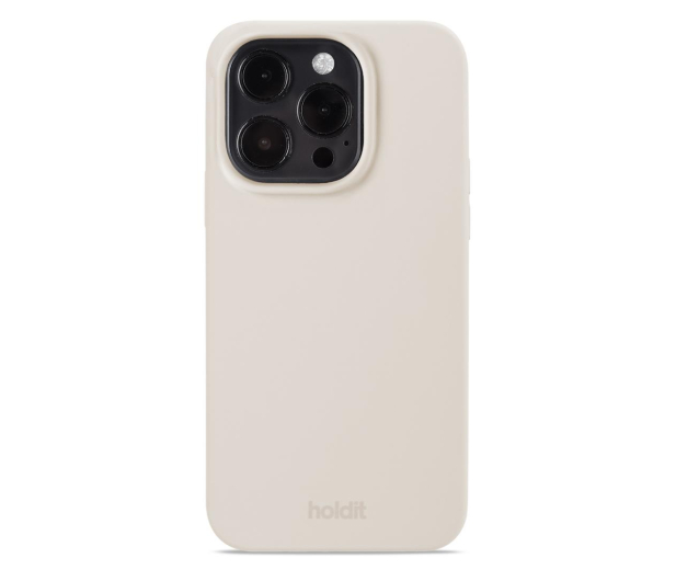 Holdit Silicone Case iPhone 15 Pro Light Beige - 1148764 - zdjęcie